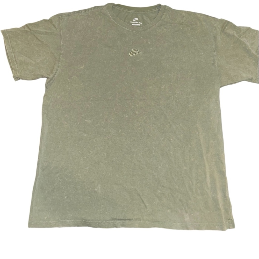 Mens Nike Olive Green Tye Dye  Center Swoosh Men’s T-shirt Size Large